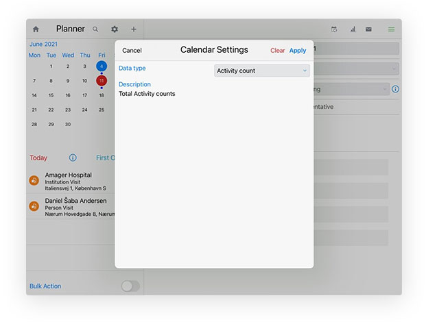 calendar settings